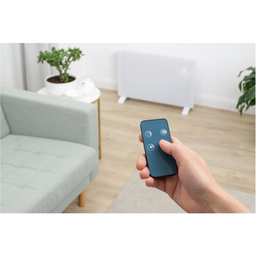 Sencor - Умен електрически конвектор/нагревател 2000W/230V IP24 Wi-Fi, бял + дистанционно управление