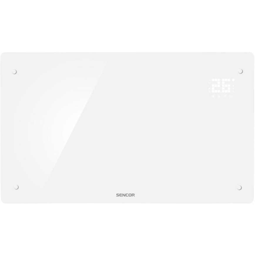 Sencor - Умен електрически конвектор/нагревател 2000W/230V IP24 Wi-Fi, бял + дистанционно управление
