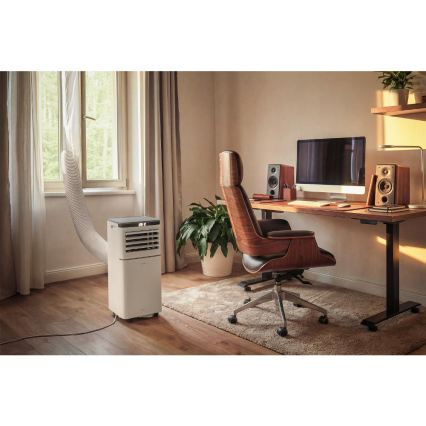 Sencor - Умен преносим климатик 3 в 1 с пълен комплект аксесоари, 815 W / 230 V, 8000 BTU, Wi‑Fi, бял + дистанционно управление