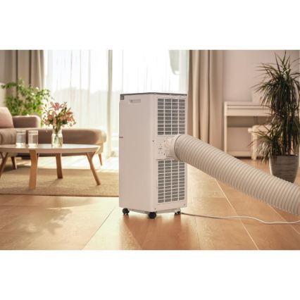 Sencor - Умен преносим климатик 3 в 1 с пълен комплект аксесоари, 815 W / 230 V, 8000 BTU, Wi‑Fi, бял + дистанционно управление