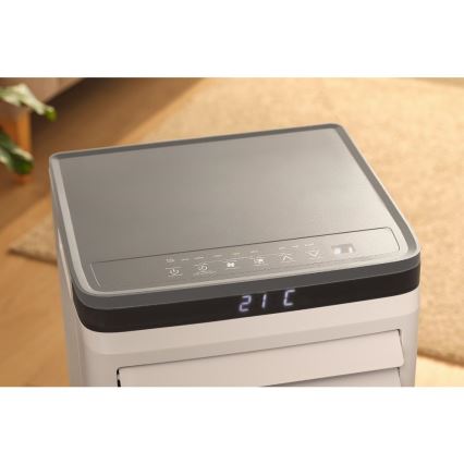 Sencor - Умен преносим климатик 3 в 1 с пълен комплект аксесоари, 815 W / 230 V, 8000 BTU, Wi‑Fi, бял + дистанционно управление