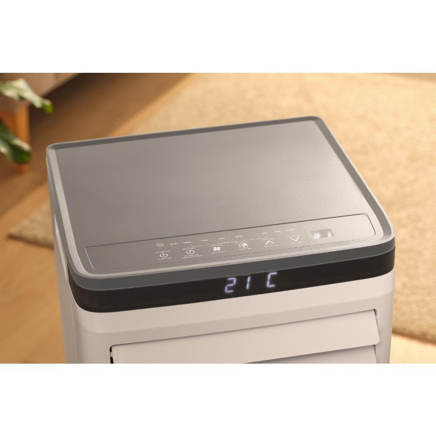 Sencor - Умен преносим климатик 3 в 1 с пълен комплект аксесоари, 815 W / 230 V, 8000 BTU, Wi‑Fi, бял + дистанционно управление