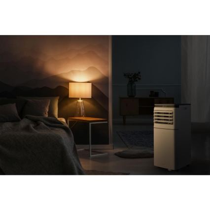 Sencor - Умен преносим климатик 3 в 1 с пълен комплект аксесоари, 815 W / 230 V, 8000 BTU, Wi‑Fi, бял + дистанционно управление