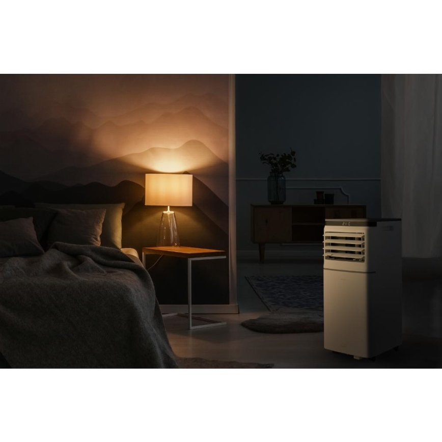 Sencor - Умен преносим климатик 3 в 1 с пълен комплект аксесоари, 815 W / 230 V, 8000 BTU, Wi‑Fi, бял + дистанционно управление