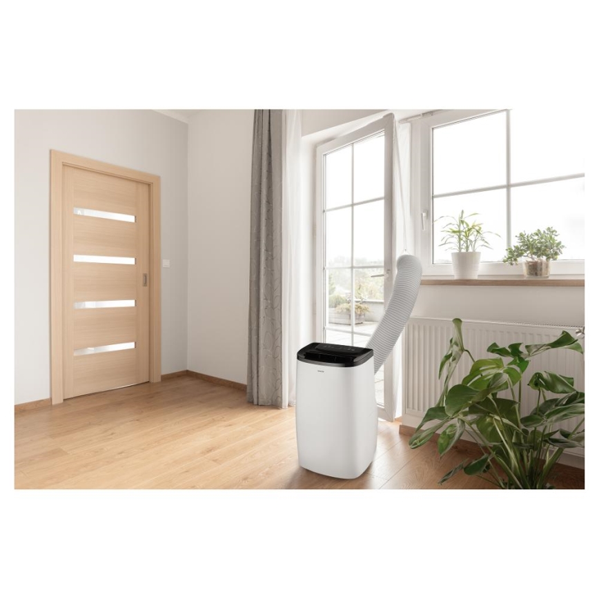Sencor - Смарт мобилен климатик 4 в 1 с пълен комплект аксесоари 1700W/230V 12000 BTU Wi-Fi бял + дистанционно управление