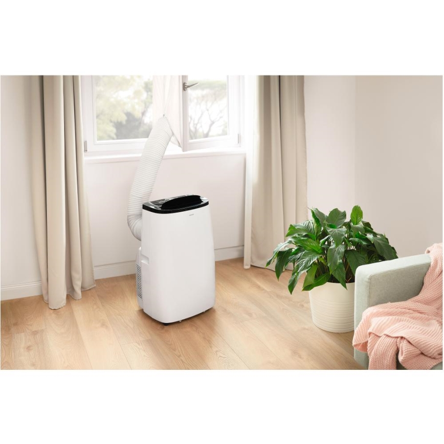 Sencor - Смарт мобилен климатик 4 в 1 с пълен комплект аксесоари 1700W/230V 12000 BTU Wi-Fi бял + дистанционно управление