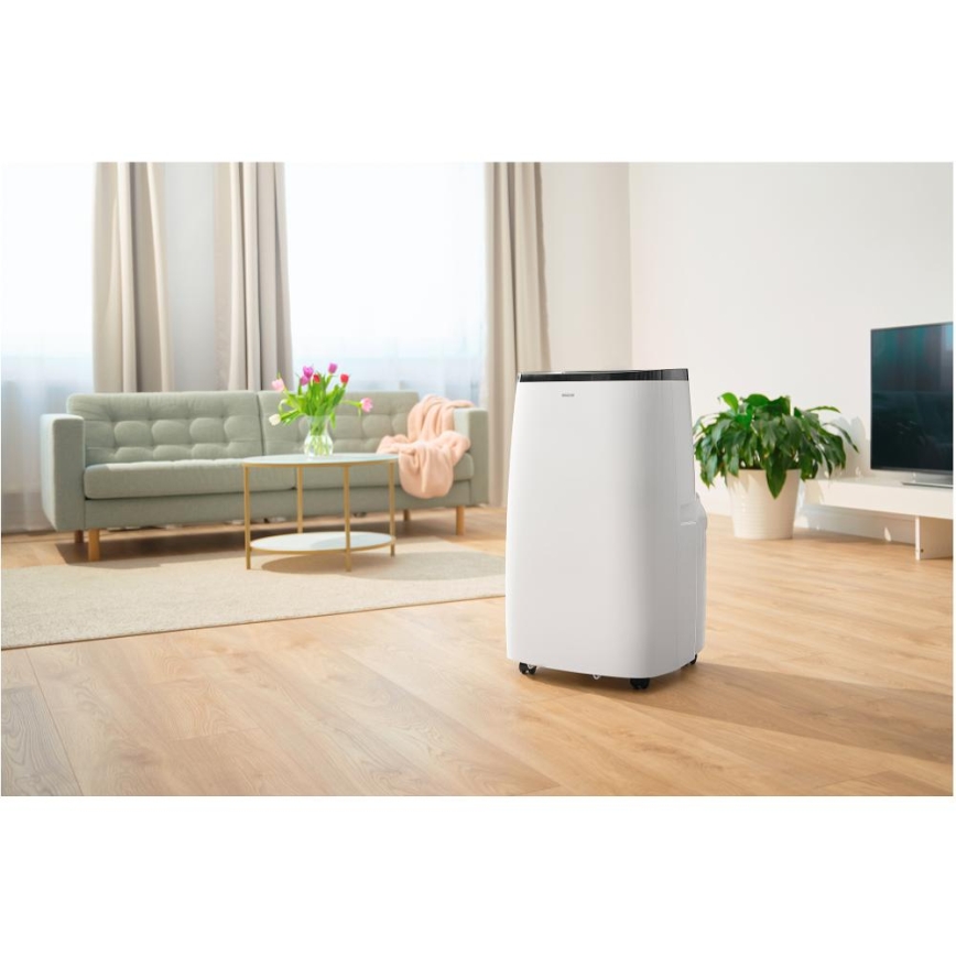 Sencor - Смарт мобилен климатик 4 в 1 с пълен комплект аксесоари 1700W/230V 12000 BTU Wi-Fi бял + дистанционно управление