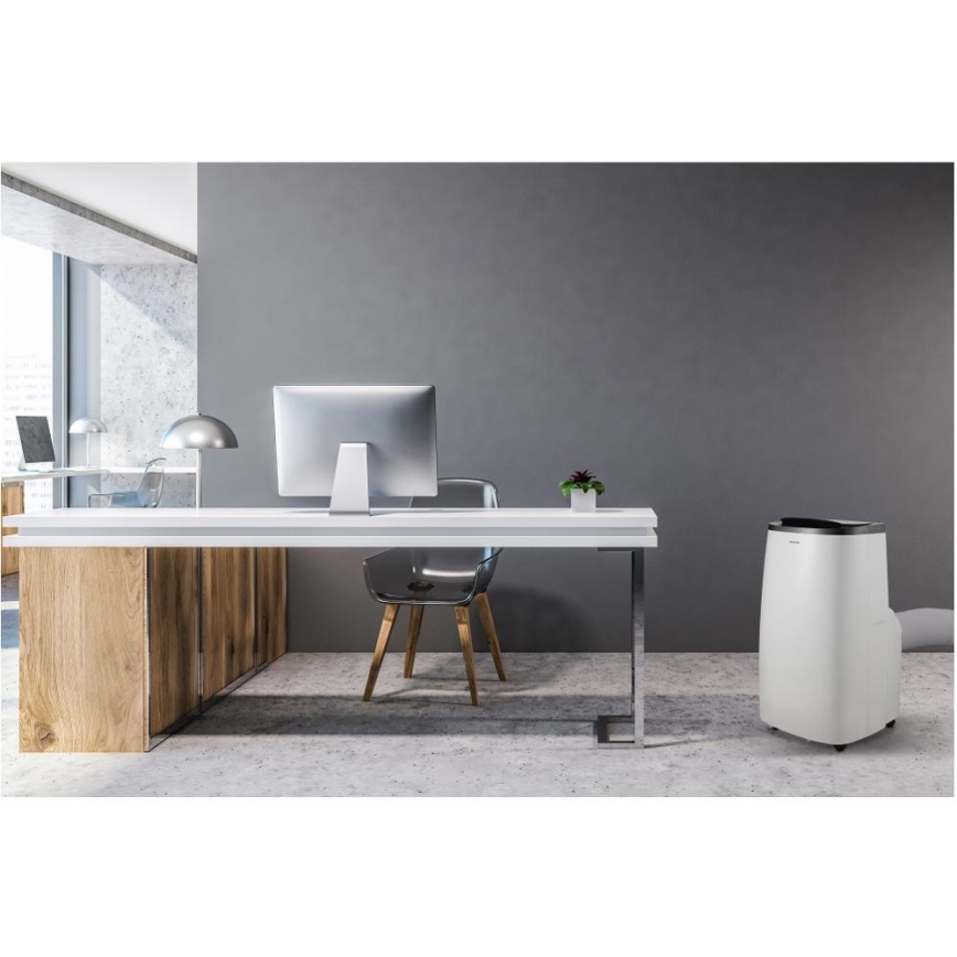 Sencor - Смарт мобилен климатик 4 в 1 с пълен комплект аксесоари 1700W/230V 12000 BTU Wi-Fi бял + дистанционно управление