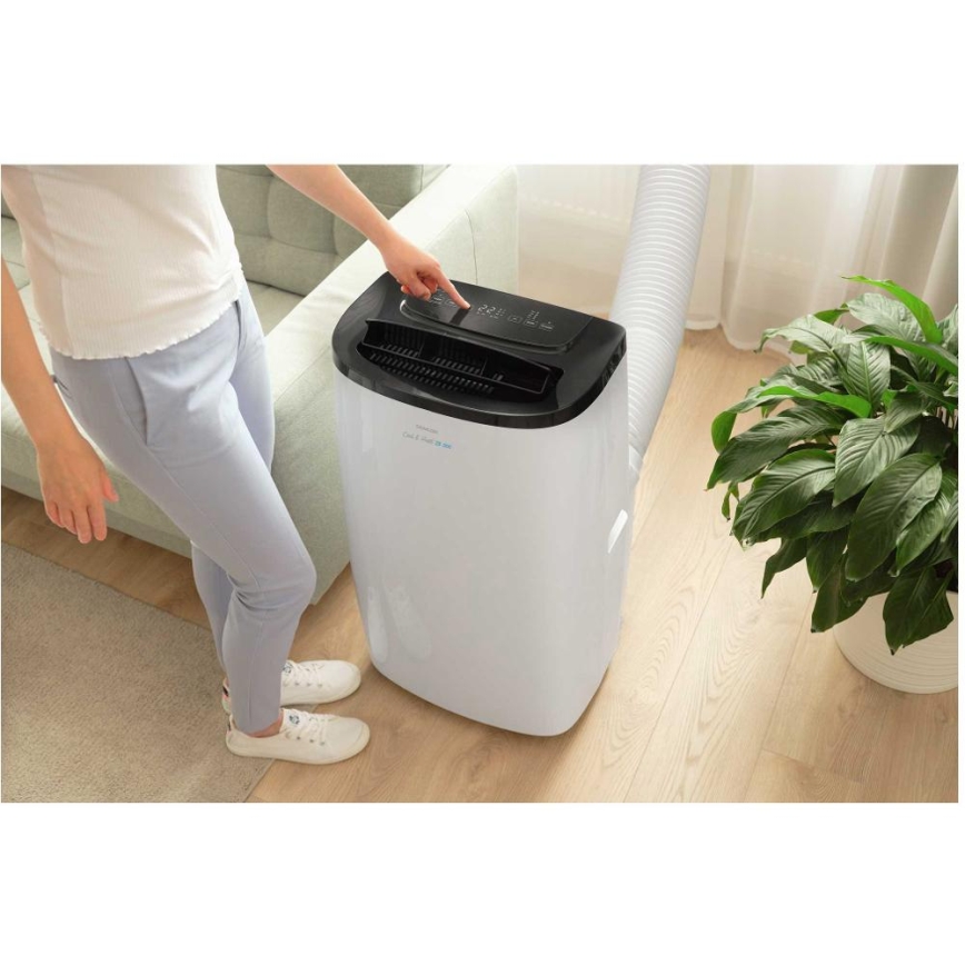 Sencor - Смарт преносим климатик 4 в 1 с пълен комплект аксесоари 1750W/230V 18000 BTU Wi-Fi бял + дистанционно управление