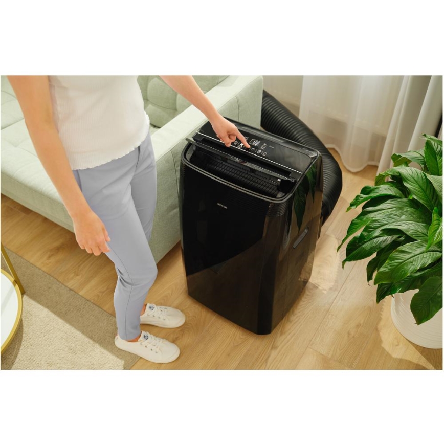 Sencor - Умен мобилен климатик 4 в 1 с пълен комплект аксесоари 900W/230V 9000 BTU Wi-Fi черен + дистанционно управление