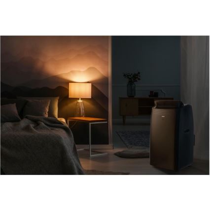 Sencor - Умен мобилен климатик 4 в 1 с пълен комплект аксесоари 900W/230V 9000 BTU Wi-Fi черен + дистанционно управление