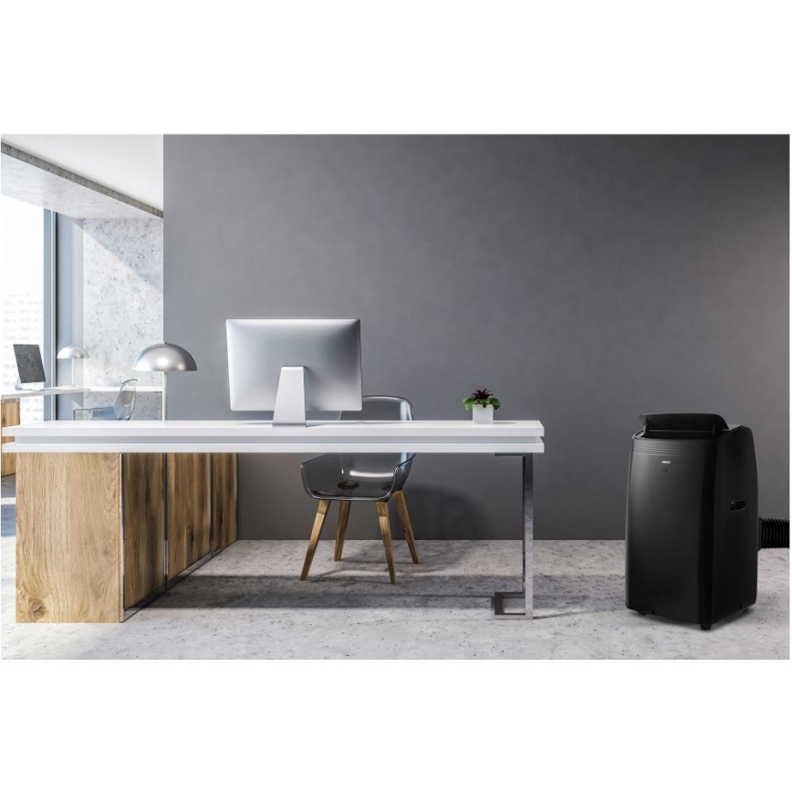 Sencor - Умен мобилен климатик 4 в 1 с пълен комплект аксесоари 900W/230V 9000 BTU Wi-Fi черен + дистанционно управление