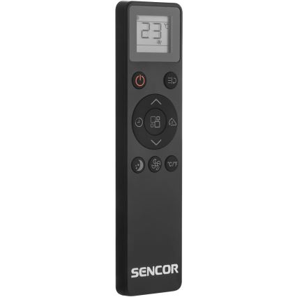 Sencor - Умен мобилен климатик 4 в 1 с пълен комплект аксесоари 900W/230V 9000 BTU Wi-Fi черен + дистанционно управление