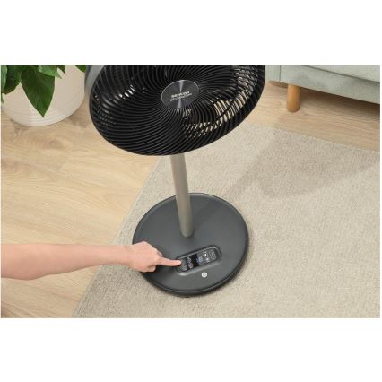 Sencor - Подов вентилатор 3D UltraSilent 26W/230V Wi‑Fi черен + дистанционно управление