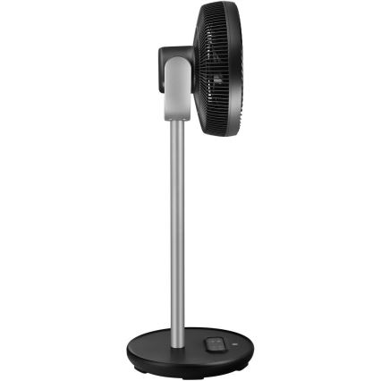 Sencor - Подов вентилатор 3D UltraSilent 26W/230V Wi‑Fi черен + дистанционно управление