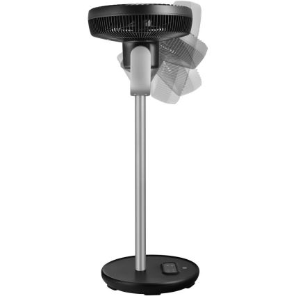 Sencor - Подов вентилатор 3D UltraSilent 26W/230V Wi‑Fi черен + дистанционно управление