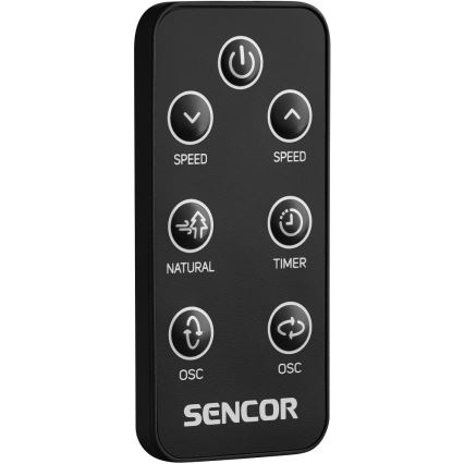 Sencor - Подов вентилатор 3D UltraSilent 26W/230V Wi‑Fi черен + дистанционно управление