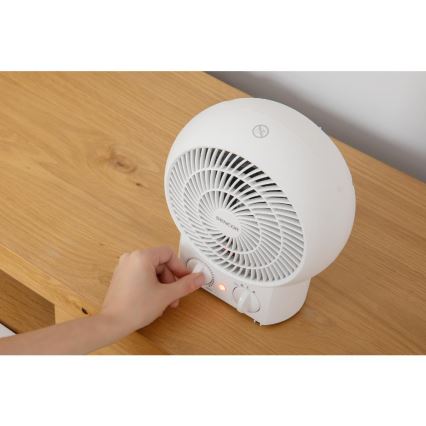 Sencor - Вентилатор с нагревателен елемент 1200/2000W/230V бял