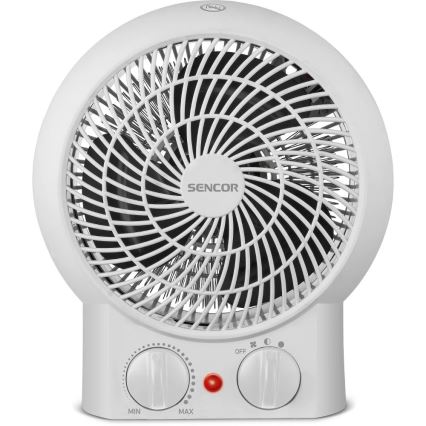 Sencor - Вентилатор с нагревателен елемент 1200/2000W/230V бял