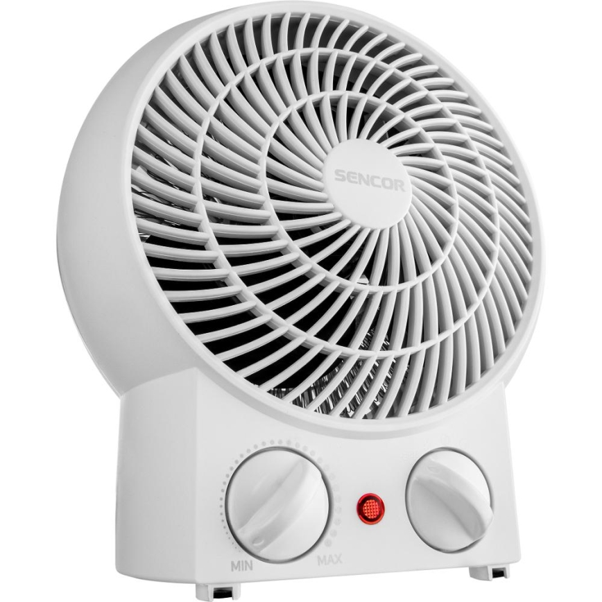 Sencor - Вентилатор с нагревателен елемент 1200/2000W/230V бял