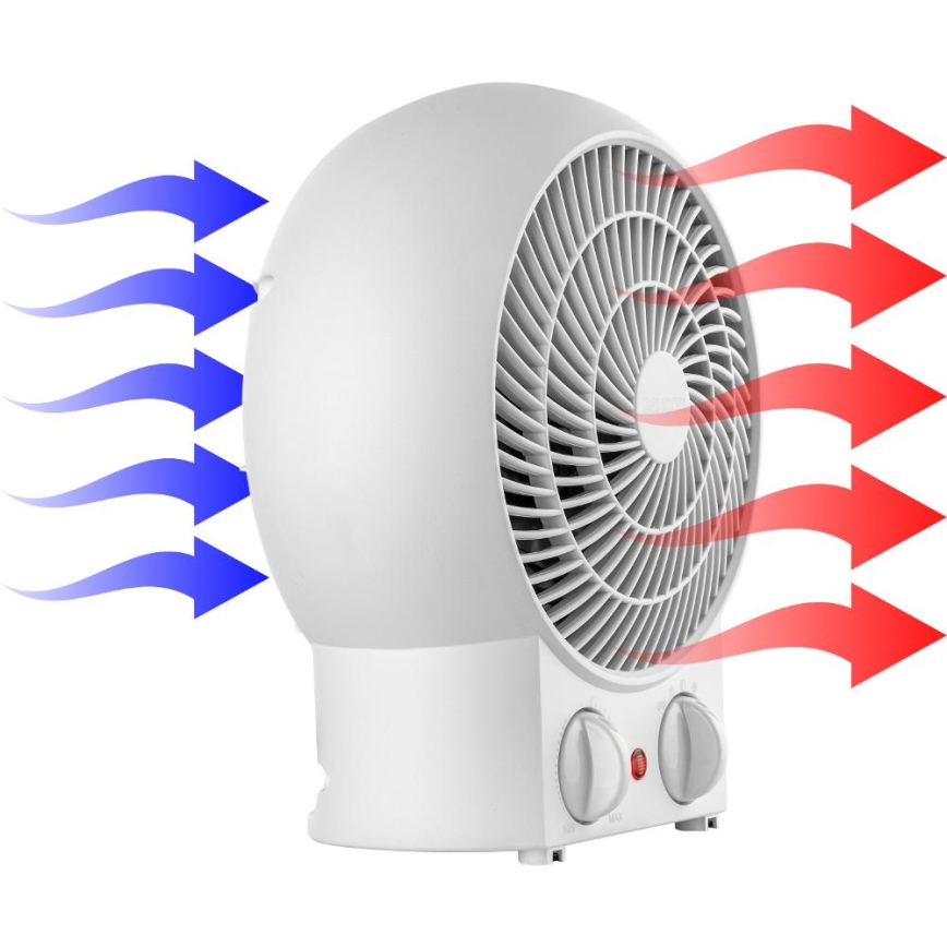 Sencor - Вентилатор с нагревателен елемент 1200/2000W/230V бял