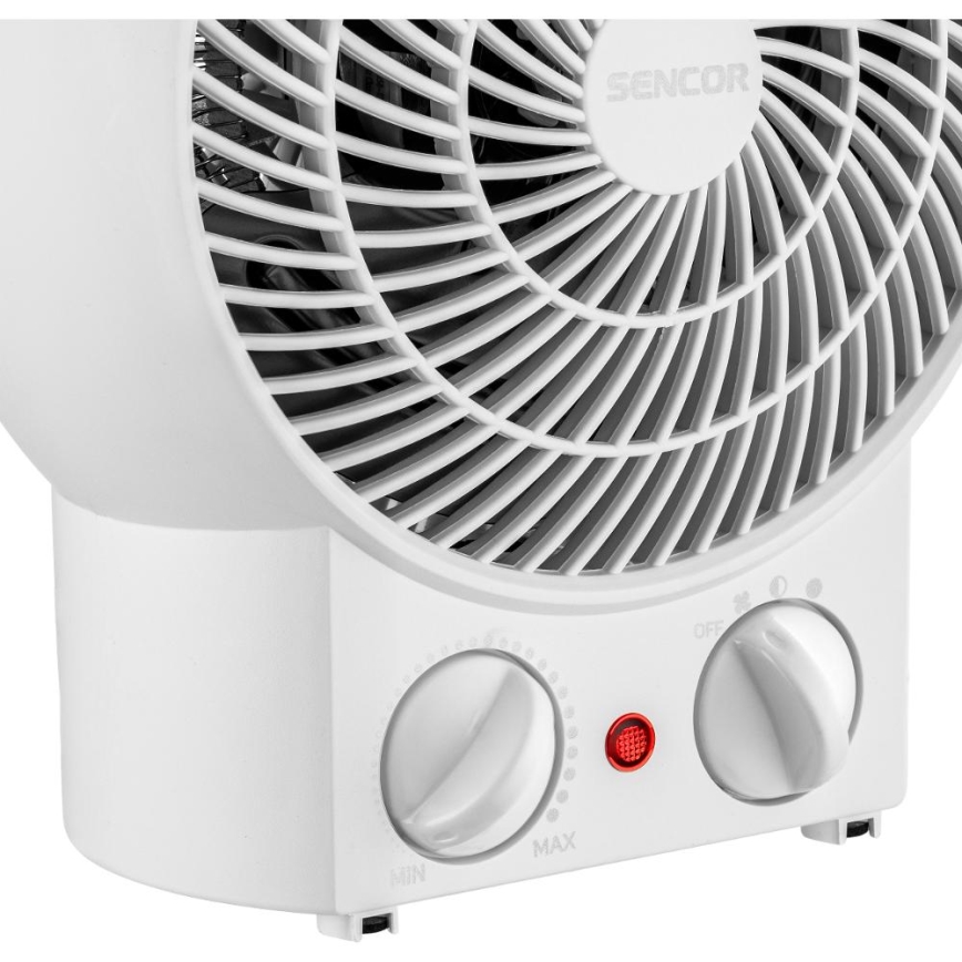 Sencor - Вентилатор с нагревателен елемент 1200/2000W/230V бял