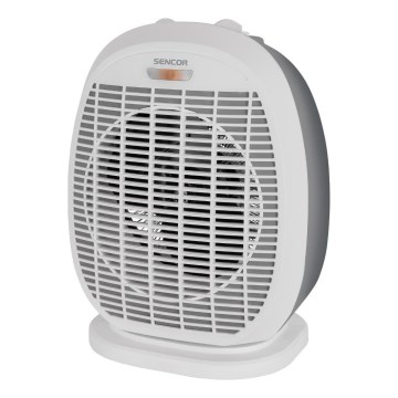 Sencor - Вентилатор с нагревателен елемент 1200/2000W/230V бял/сив