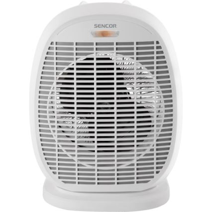 Sencor - Вентилатор с нагревателен елемент 1200/2000W/230V бял/сив