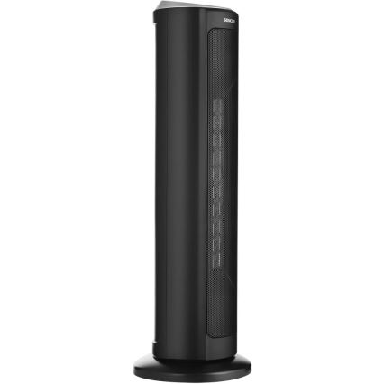 Sencor - Вентилатор с керамичен нагревател 1300/2200W/230V черен + дистанционно управление