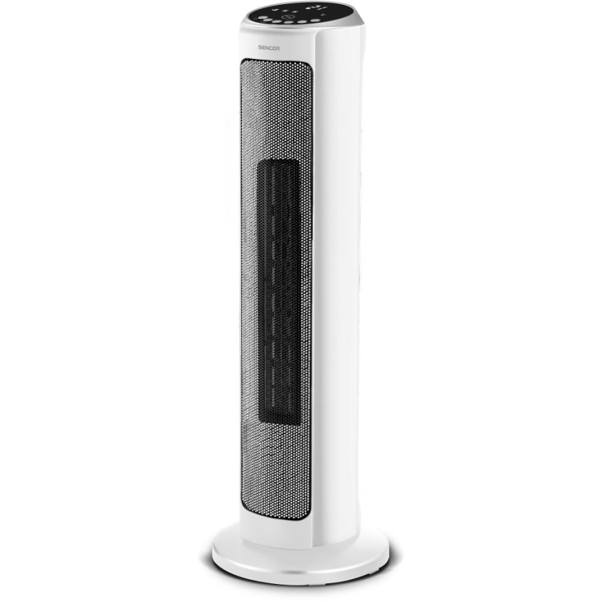 Sencor - Вентилатор с керамичен нагревател 2200W/230V Wi-Fi бял + дистанционно управление