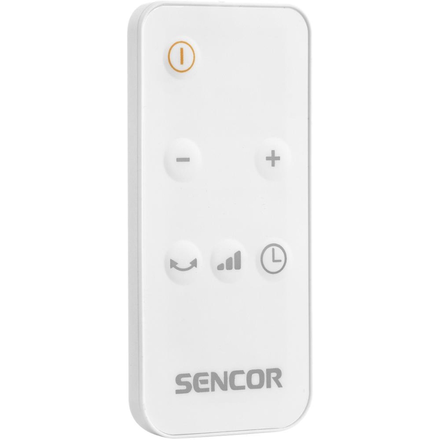 Sencor - Вентилатор с керамичен нагревател 2200W/230V Wi-Fi бял + дистанционно управление