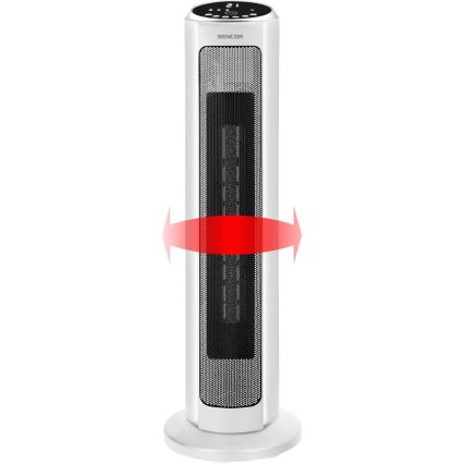 Sencor - Вентилатор с керамичен нагревател 2200W/230V Wi-Fi бял + дистанционно управление