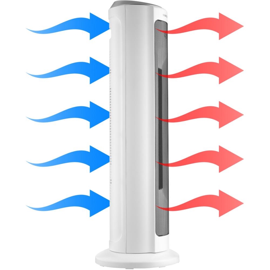 Sencor - Вентилатор с керамичен нагревател 2200W/230V Wi-Fi бял + дистанционно управление