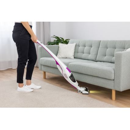 Sencor - Вертикална прахосмукачка с въртяща електрическа четка 2в1 110W/14,8V 2200 mAh бяла