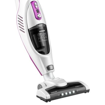 Sencor - Вертикална прахосмукачка с въртяща електрическа четка 2в1 110W/14,8V 2200 mAh бяла