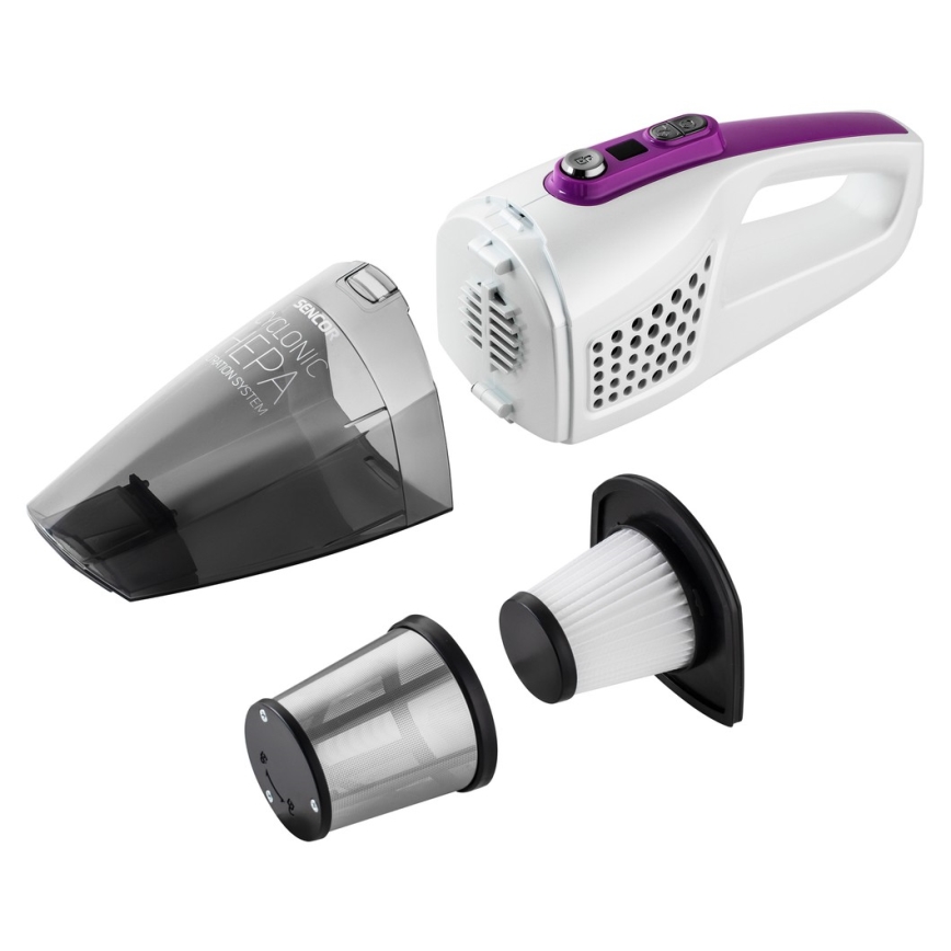 Sencor - Вертикална прахосмукачка с въртяща електрическа четка 2в1 110W/14,8V 2200 mAh бяла