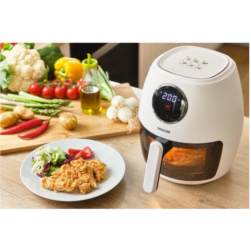 Sencor - Въздушна фритюрница 3,5 л 1300 W/230 V бяла