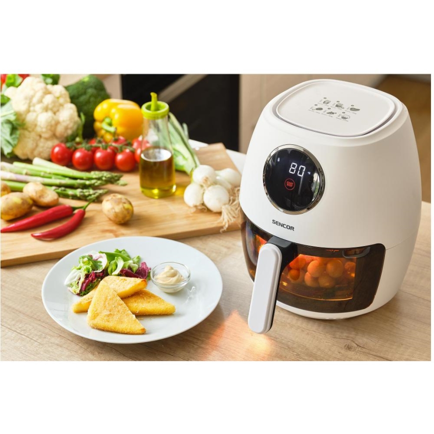 Sencor - Въздушна фритюрница 3,5 л 1300 W/230 V бяла