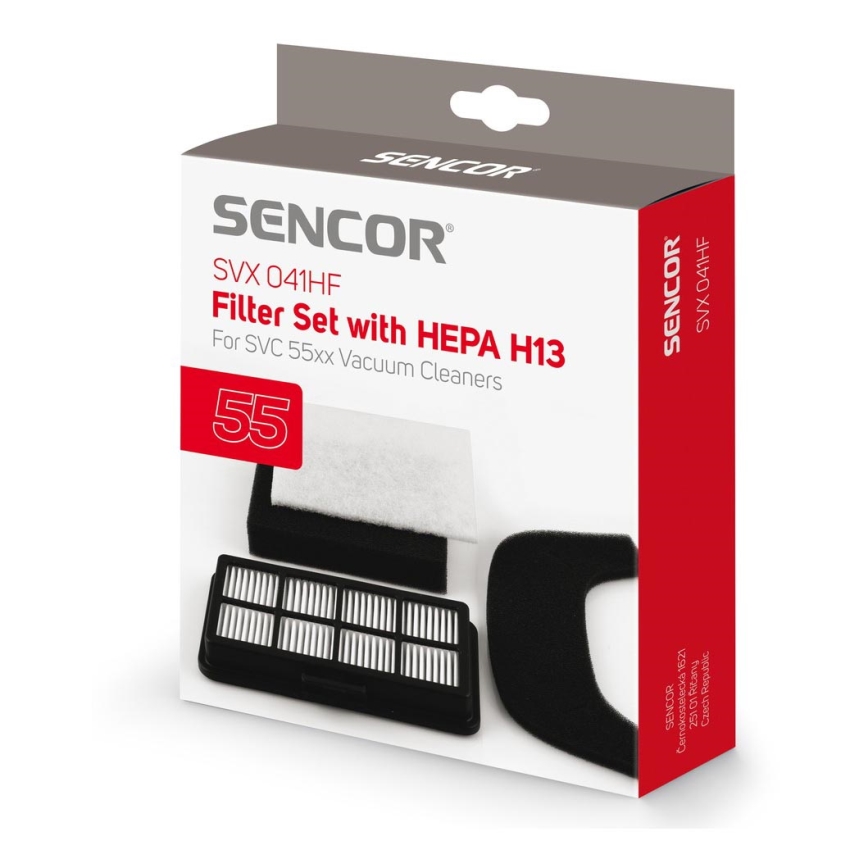 Sencor - К-кт входни HEPA филтри и изходен микрофилтър за прахосмукачка
