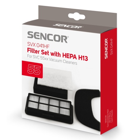 Sencor - К-кт входни HEPA филтри и изходен микрофилтър за прахосмукачка
