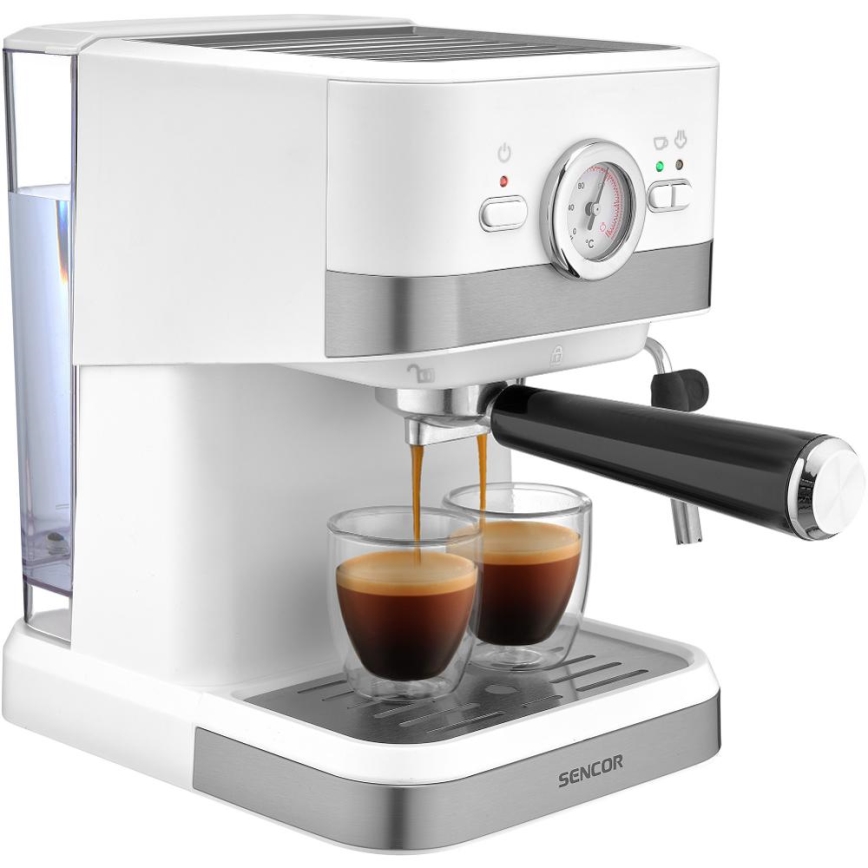 Sencor - Кафемашина с лост espresso 1050W/230V бял/матов хром