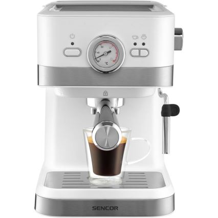 Sencor - Кафемашина с лост espresso 1050W/230V бял/матов хром