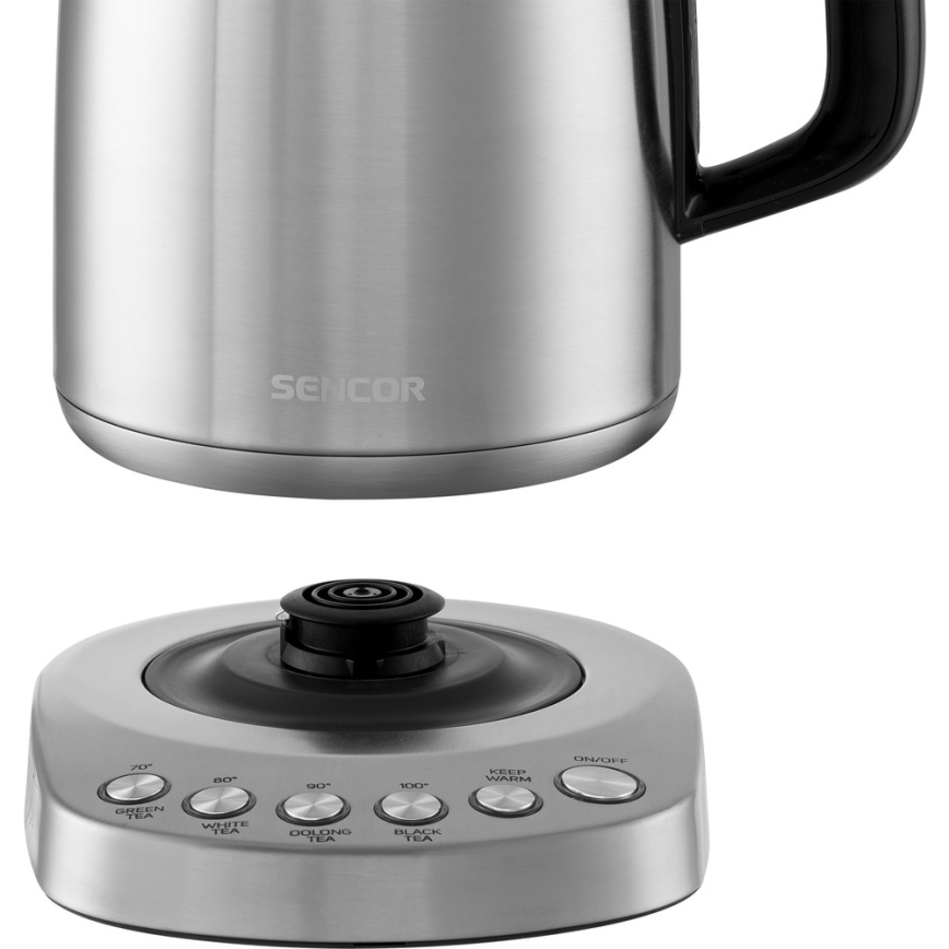 Sencor - Кана с терморегулация 1,7 л 2200W/230V неръждаема стомана