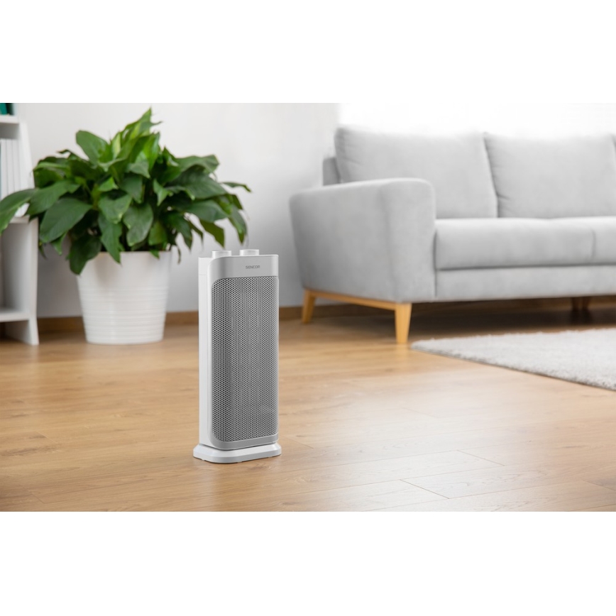 Sencor - Керамичен вентилатор с нагревател и термостат 1000/2000W/230V