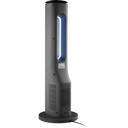Sencor - Кулен безлопастен вентилатор с керамичен нагревател 1200/2000W/230V антрацит + дистанционно управление