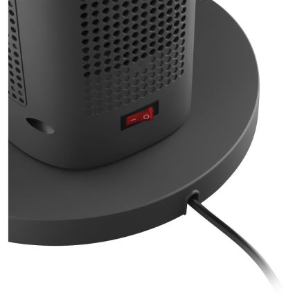 Sencor - Кулен безлопастен вентилатор с керамичен нагревател 1200/2000W/230V антрацит + дистанционно управление