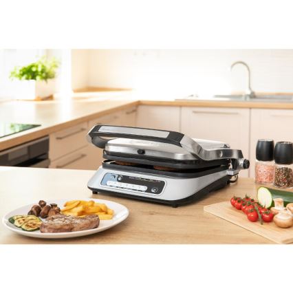 Sencor - Контактен грил 2100W/230V мат хром