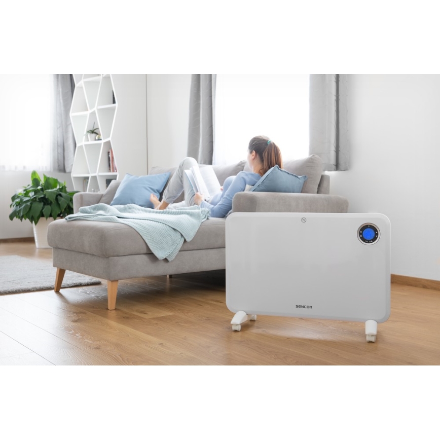 Sencor - Конвекционен нагревател с LCD дисплей и термостат 750W/1500W/230V IP24