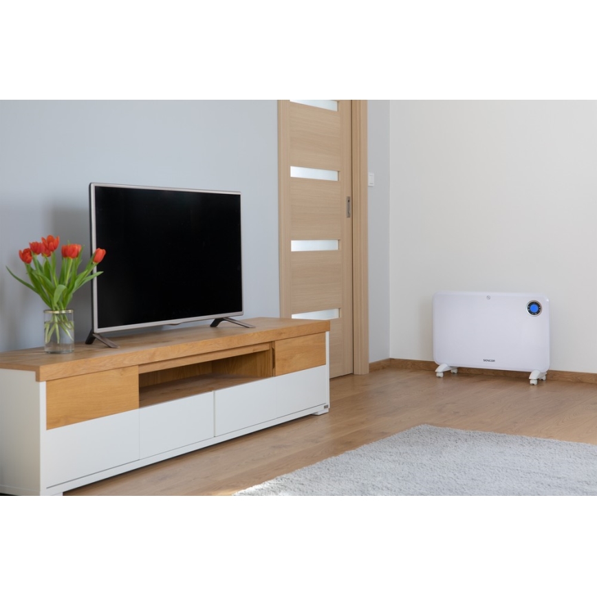 Sencor - Конвекционен нагревател с LCD дисплей и термостат 750W/1500W/230V IP24