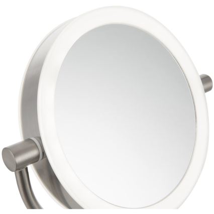 Sencor - Козметично огледало с LED подсветка LED/5W/230V неръждаема стомана